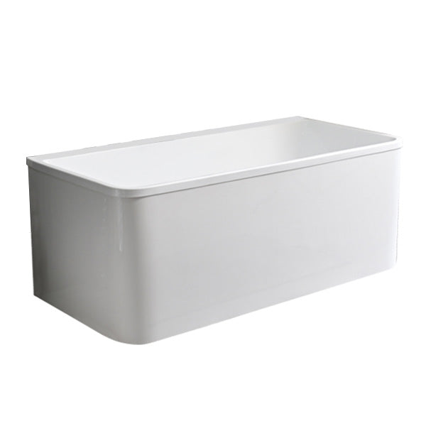 Back to Wall Soaking Bathtub Modern Rectangular Antique Finish Bath Tub Clearhalo 'Bathroom Remodel & Bathroom Fixtures' 'Bathtubs' 'Home Improvement' 'home_improvement' 'home_improvement_bathtubs' 'Showers & Bathtubs' 7324468