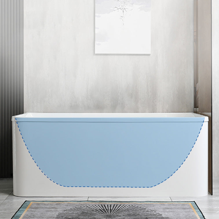 Back to Wall Soaking Bathtub Modern Rectangular Antique Finish Bath Tub Clearhalo 'Bathroom Remodel & Bathroom Fixtures' 'Bathtubs' 'Home Improvement' 'home_improvement' 'home_improvement_bathtubs' 'Showers & Bathtubs' 7324473