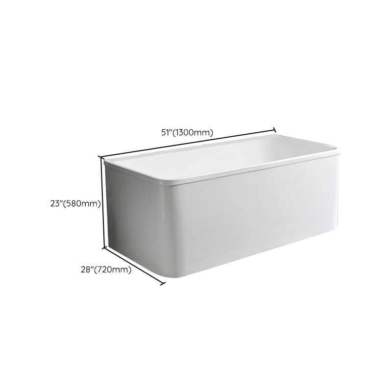 Back to Wall Soaking Bathtub Modern Rectangular Antique Finish Bath Tub Clearhalo 'Bathroom Remodel & Bathroom Fixtures' 'Bathtubs' 'Home Improvement' 'home_improvement' 'home_improvement_bathtubs' 'Showers & Bathtubs' 7324476