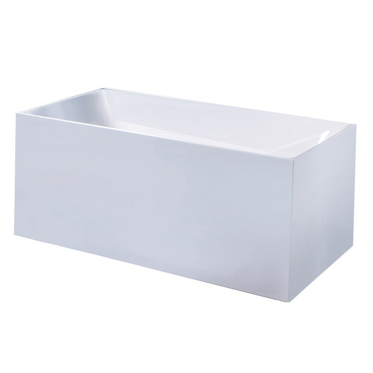 Antique Finish Bathtub Modern Rectangular Back to Wall Soaking Bath Tub Clearhalo 'Bathroom Remodel & Bathroom Fixtures' 'Bathtubs' 'Home Improvement' 'home_improvement' 'home_improvement_bathtubs' 'Showers & Bathtubs' 7324488