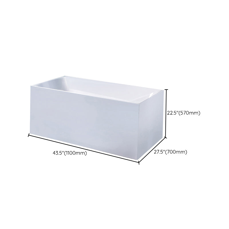 Antique Finish Bathtub Modern Rectangular Back to Wall Soaking Bath Tub Clearhalo 'Bathroom Remodel & Bathroom Fixtures' 'Bathtubs' 'Home Improvement' 'home_improvement' 'home_improvement_bathtubs' 'Showers & Bathtubs' 7324495