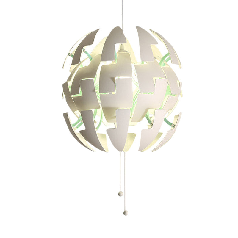 Acrylic Blossom Pendulum Light Modernist 1 Bulb Ceiling Hang Fixture in White with Pull Chain Clearhalo 'Ceiling Lights' 'Modern Pendants' 'Modern' 'Pendant Lights' 'Pendants' Lighting' 732506