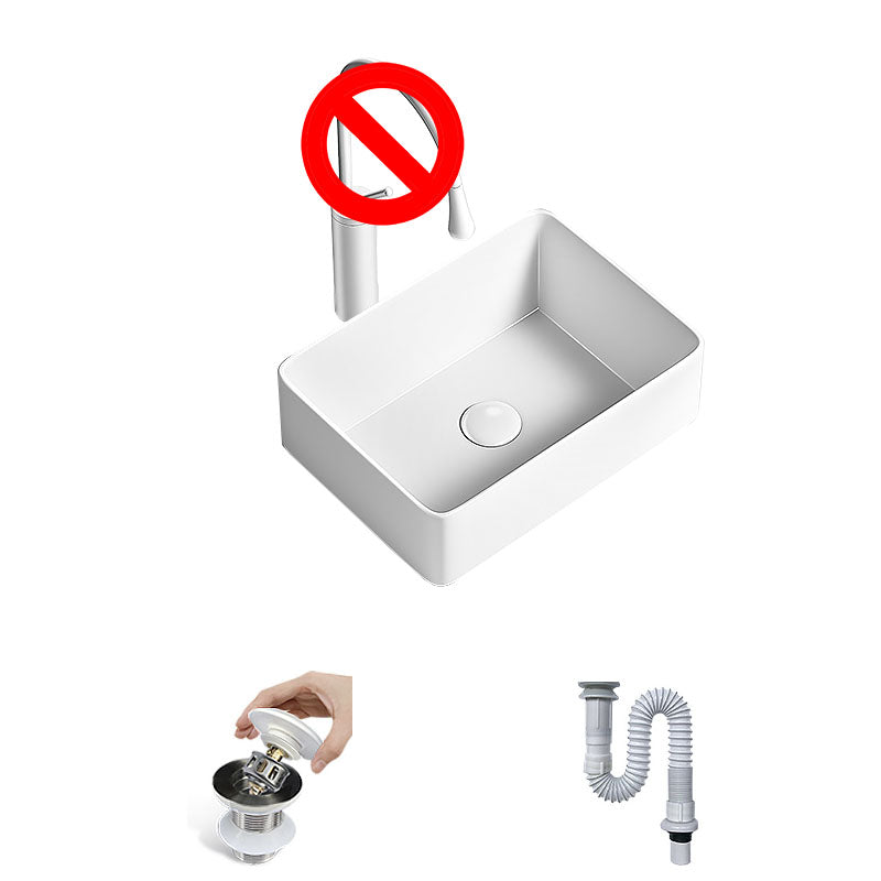 Modern Vessel Bathroom Sink Porcelain Shut-Off Valve Included Basin Sink 16"L x 12"W x 5"H Sink Clearhalo 'Bathroom Remodel & Bathroom Fixtures' 'Bathroom Sinks & Faucet Components' 'Bathroom Sinks' 'bathroom_sink' 'Home Improvement' 'home_improvement' 'home_improvement_bathroom_sink' 7325851