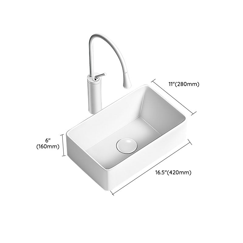 Modern Vessel Bathroom Sink Porcelain Shut-Off Valve Included Basin Sink Clearhalo 'Bathroom Remodel & Bathroom Fixtures' 'Bathroom Sinks & Faucet Components' 'Bathroom Sinks' 'bathroom_sink' 'Home Improvement' 'home_improvement' 'home_improvement_bathroom_sink' 7325872