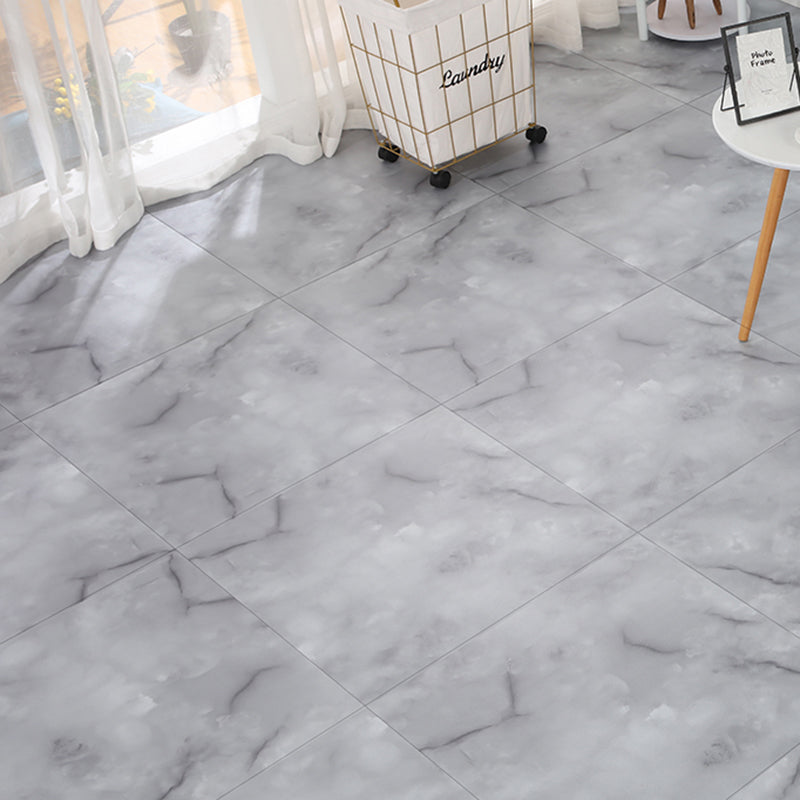 Peel and Stick PVC Flooring Smooth Marble Look Fireproof Vinyl Flooring Light Gray-Black Clearhalo 'Flooring 'Home Improvement' 'home_improvement' 'home_improvement_vinyl_flooring' 'Vinyl Flooring' 'vinyl_flooring' Walls and Ceiling' 7325991