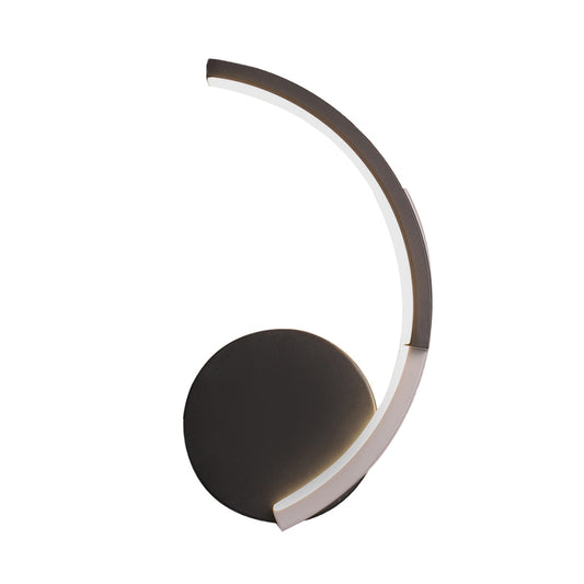 Curved Line Living Room Sconce Acrylic LED Modern Wall Mounted Lamp Fixture in Black, White/Warm Light Clearhalo 'Cast Iron' 'Glass' 'Industrial' 'Modern wall lights' 'Modern' 'Tiffany' 'Traditional wall lights' 'Wall Lamps & Sconces' 'Wall Lights' Lighting' 732620