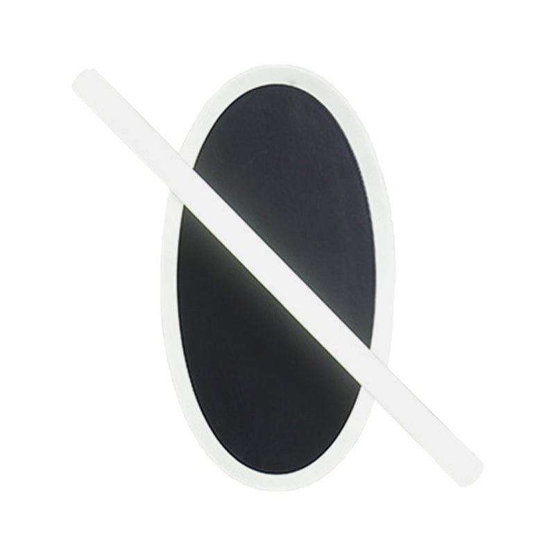 Oval and Ring Wall Mount Lighting Modern Acrylic LED Stairway Wall Lamp Sconce in Black, White/Warm Light Clearhalo 'Modern wall lights' 'Modern' 'Wall Lamps & Sconces' 'Wall Lights' Lighting' 732635