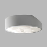 Minimalist Drum Flush Mount Lighting Metal 17"/21" Wide LED Living Room Flush Ceiling Lamp in White Clearhalo 'Ceiling Lights' 'Close To Ceiling Lights' 'Close to ceiling' 'Flush mount' Lighting' 732896