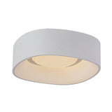 Simple LED Flush Mount Ceiling Light White Squared Flushmount Light with Metallic Shade, 19"/23" W Clearhalo 'Ceiling Lights' 'Close To Ceiling Lights' 'Close to ceiling' Lighting' 732901