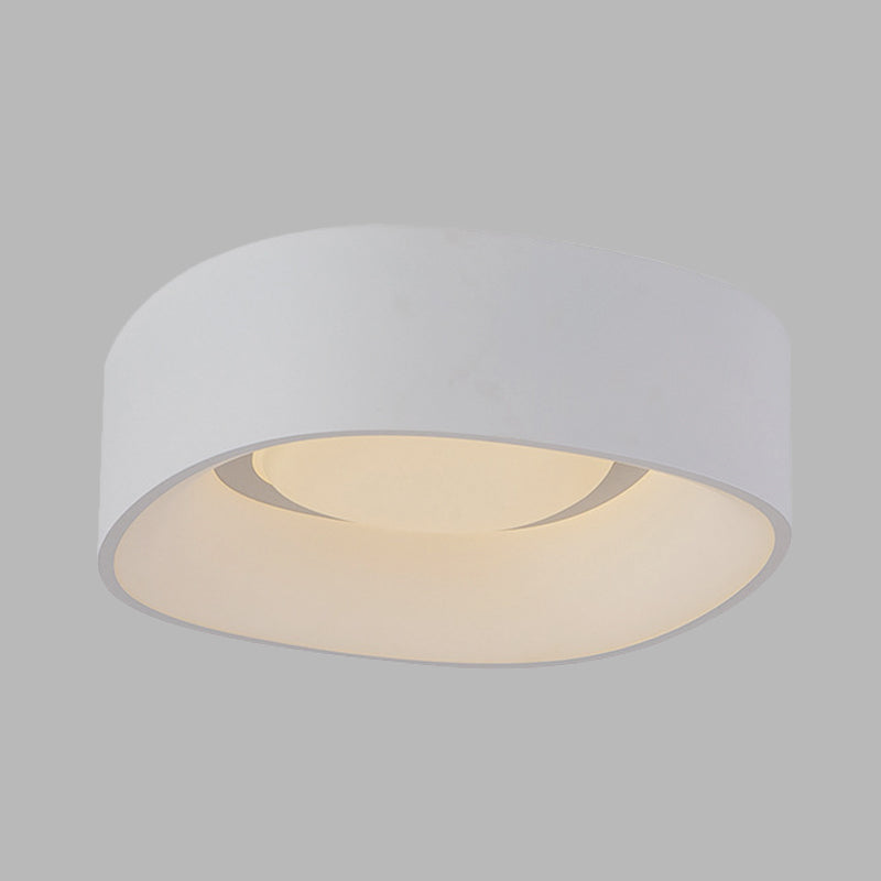 Simple LED Flush Mount Ceiling Light White Squared Flushmount Light with Metallic Shade, 19"/23" W Clearhalo 'Ceiling Lights' 'Close To Ceiling Lights' 'Close to ceiling' Lighting' 732902