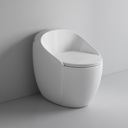 Modern Floor Mount Flush Toilet Ceramic Siphon Jet Urine Toilet with Seat for Bathroom White 12" Clearhalo 'Bathroom Remodel & Bathroom Fixtures' 'Home Improvement' 'home_improvement' 'home_improvement_toilets' 'Toilets & Bidets' 'Toilets' 7329123