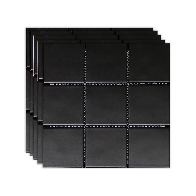 Black and White Wall Tile Mixed Material Mosaic Sheet Wall & Floor Tile Gloss Black Matte Clearhalo 'Floor Tiles & Wall Tiles' 'floor_tiles_wall_tiles' 'Flooring 'Home Improvement' 'home_improvement' 'home_improvement_floor_tiles_wall_tiles' Walls and Ceiling' 7329777