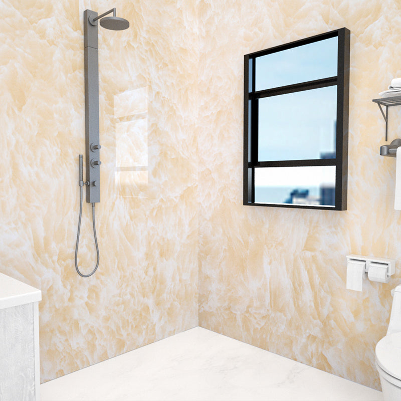 Marbling Water-resistant Tile PVC Singular Peel & Stick Tile for Bathroom Backsplash Light Orange Clearhalo 'Flooring 'Home Improvement' 'home_improvement' 'home_improvement_peel_stick_blacksplash' 'Peel & Stick Backsplash Tile' 'peel_stick_blacksplash' 'Walls & Ceilings' Walls and Ceiling' 7329947