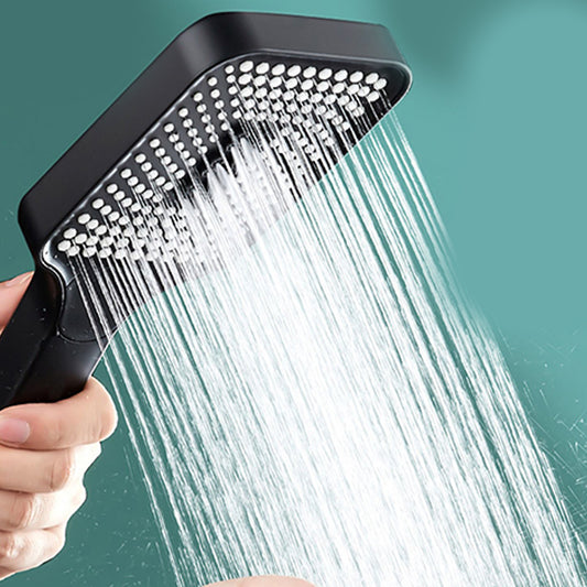 Modern Rectangular Hand Shower in Black 3 Sprays Wall-Mount Hand Shower Clearhalo 'Bathroom Remodel & Bathroom Fixtures' 'Home Improvement' 'home_improvement' 'home_improvement_shower_heads' 'Shower Heads' 'shower_heads' 'Showers & Bathtubs Plumbing' 'Showers & Bathtubs' 7331018