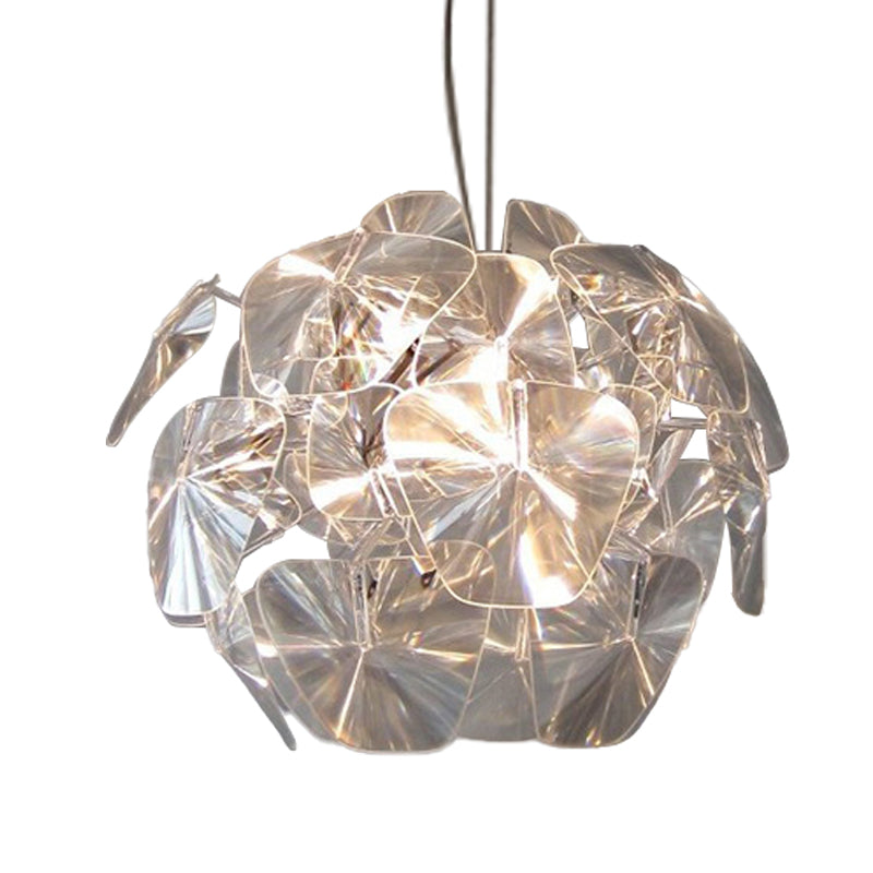 Clear Blossom Ceiling Suspension Light Modernist 1 Head Acrylic Panel Hanging Pendant Clearhalo 'Ceiling Lights' 'Modern Pendants' 'Modern' 'Pendant Lights' 'Pendants' Lighting' 733247