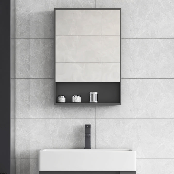 Modern Dark Gray Ceramic Vanity Single-Sink Wall Mount Vanity Sink Clearhalo 'Bathroom Remodel & Bathroom Fixtures' 'Bathroom Vanities' 'bathroom_vanities' 'Home Improvement' 'home_improvement' 'home_improvement_bathroom_vanities' 7333012