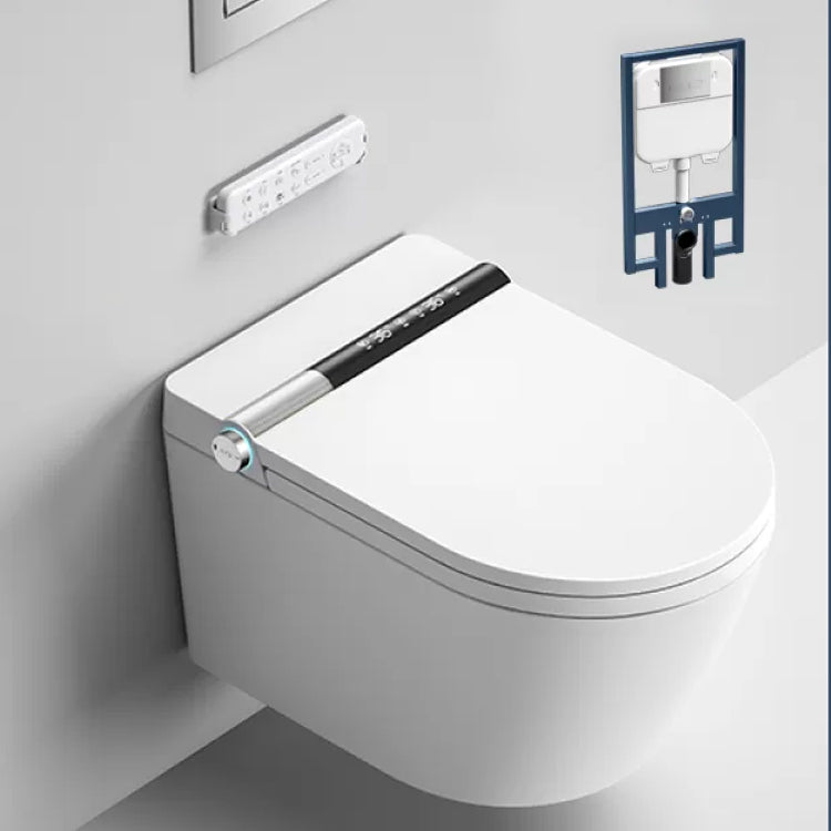 Dual Flush Wall Hung Toilet Set Elongated Deodorizing Wall Mounted Bidet Silver Toilet+ Water Tank Clearhalo 'Bathroom Remodel & Bathroom Fixtures' 'Bidets' 'Home Improvement' 'home_improvement' 'home_improvement_bidets' 'Toilets & Bidets' 7333262