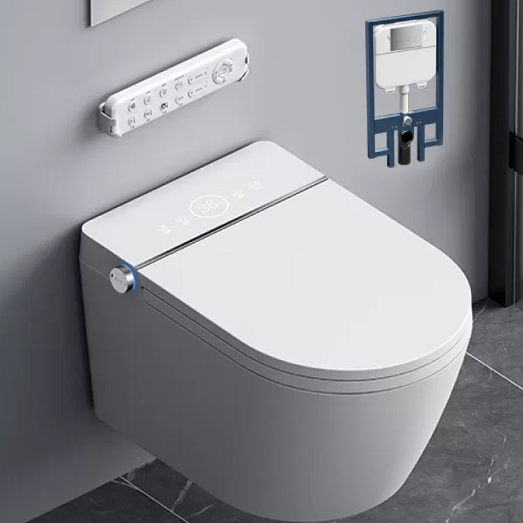 Dual Flush Wall Hung Toilet Set Elongated Deodorizing Wall Mounted Bidet White Toilet+ Water Tank Clearhalo 'Bathroom Remodel & Bathroom Fixtures' 'Bidets' 'Home Improvement' 'home_improvement' 'home_improvement_bidets' 'Toilets & Bidets' 7333264