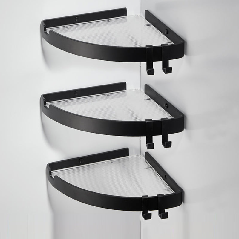 Modern Gold/Black 3 Piece Bathroom Accessory Set, Bath Shelf Black 3 Piece Set Bath Shelf Clearhalo 'Bathroom Hardware Sets' 'Bathroom Hardware' 'Bathroom Remodel & Bathroom Fixtures' 'bathroom_hardware_sets' 'Home Improvement' 'home_improvement' 'home_improvement_bathroom_hardware_sets' 7333378