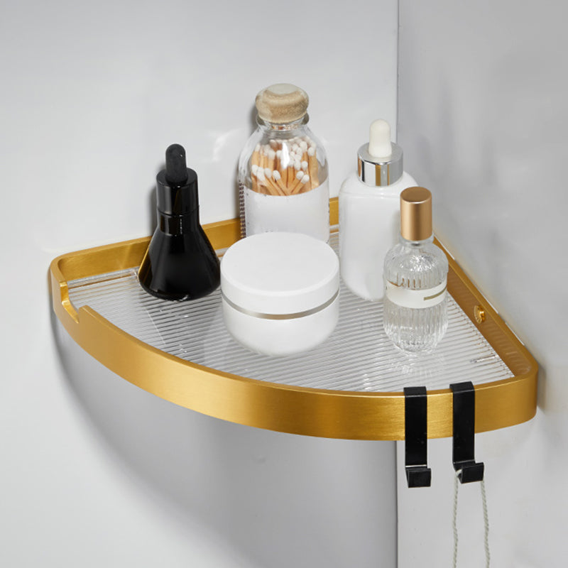 Modern Gold/Black 3 Piece Bathroom Accessory Set, Bath Shelf Gold 1 Piece Bath Shelf Clearhalo 'Bathroom Hardware Sets' 'Bathroom Hardware' 'Bathroom Remodel & Bathroom Fixtures' 'bathroom_hardware_sets' 'Home Improvement' 'home_improvement' 'home_improvement_bathroom_hardware_sets' 7333387