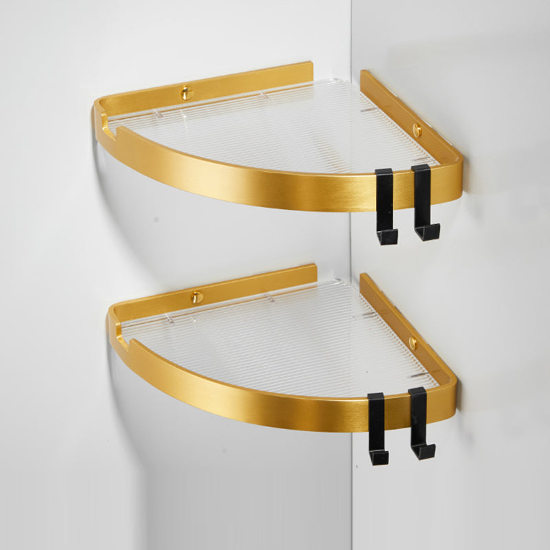 Modern Gold/Black 3 Piece Bathroom Accessory Set, Bath Shelf Gold 2 Piece Set Bath Shelf Clearhalo 'Bathroom Hardware Sets' 'Bathroom Hardware' 'Bathroom Remodel & Bathroom Fixtures' 'bathroom_hardware_sets' 'Home Improvement' 'home_improvement' 'home_improvement_bathroom_hardware_sets' 7333389