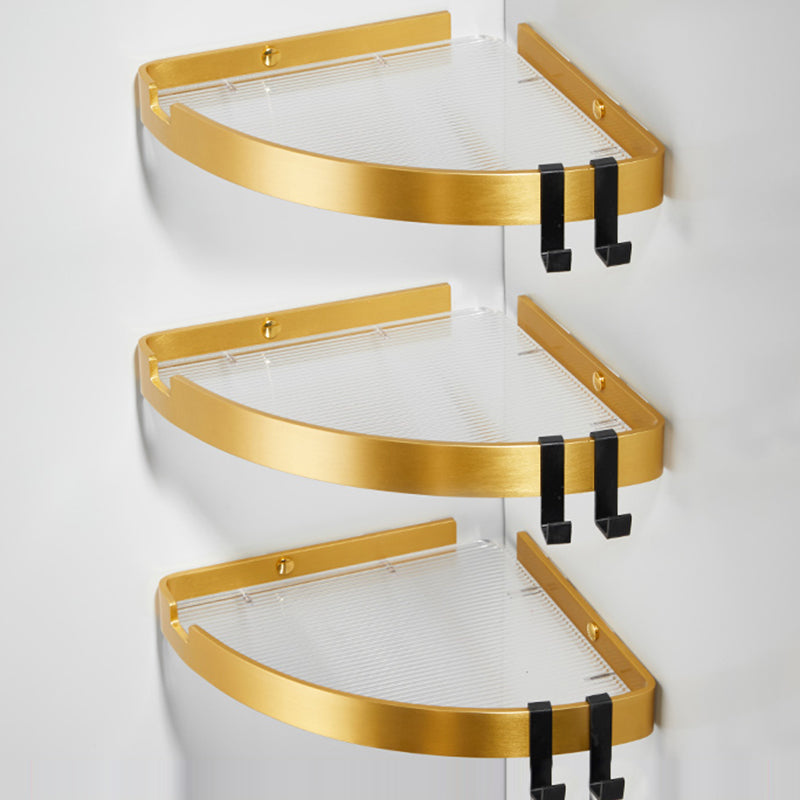 Modern Gold/Black 3 Piece Bathroom Accessory Set, Bath Shelf Gold 3 Piece Set Bath Shelf Clearhalo 'Bathroom Hardware Sets' 'Bathroom Hardware' 'Bathroom Remodel & Bathroom Fixtures' 'bathroom_hardware_sets' 'Home Improvement' 'home_improvement' 'home_improvement_bathroom_hardware_sets' 7333391