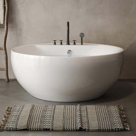 Soaking Antique Finish Round Bathtub Stand Alone Modern Bath Tub Clearhalo 'Bathroom Remodel & Bathroom Fixtures' 'Bathtubs' 'Home Improvement' 'home_improvement' 'home_improvement_bathtubs' 'Showers & Bathtubs' 7335772