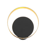 Circular Wall Mount Light Minimal Acrylic LED Bedroom Sconce in Black with Pull Chain Clearhalo 'Modern wall lights' 'Modern' 'Wall Lamps & Sconces' 'Wall Lights' Lighting' 733661