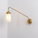 Nordic Tablet Frosted Glass Wall Sconce Lighting 1 Head Wall Light Fixture in Brass for Bedroom Brass Clearhalo 'Cast Iron' 'Glass' 'Industrial' 'Modern wall lights' 'Modern' 'Tiffany' 'Traditional wall lights' 'Wall Lamps & Sconces' 'Wall Lights' Lighting' 733678