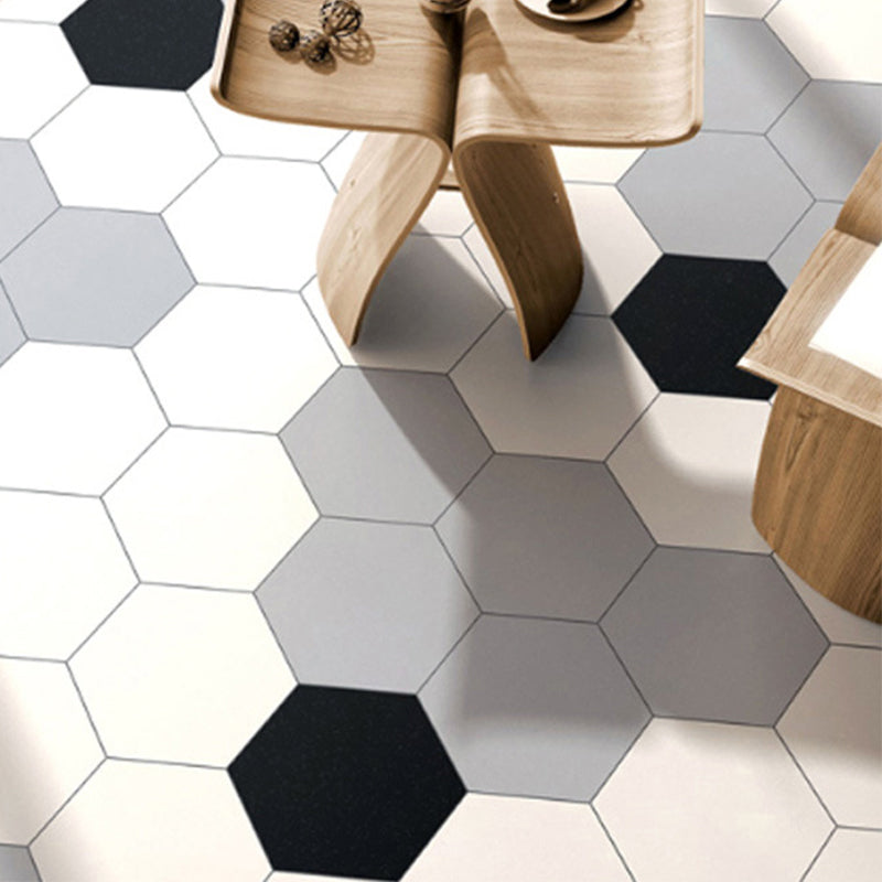 Modern Style Waterproof Wall Tile Straight Edge Hexagon Wall Tile Clearhalo 'Floor Tiles & Wall Tiles' 'floor_tiles_wall_tiles' 'Flooring 'Home Improvement' 'home_improvement' 'home_improvement_floor_tiles_wall_tiles' Walls and Ceiling' 7340075