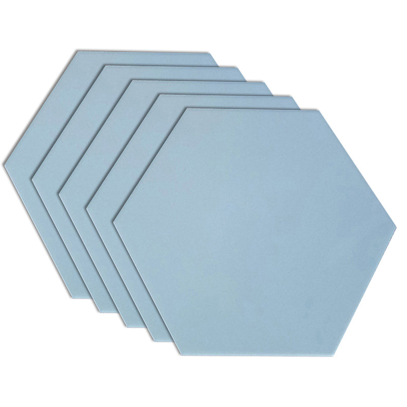 Modern Style Waterproof Wall Tile Straight Edge Hexagon Wall Tile Sky Blue Clearhalo 'Floor Tiles & Wall Tiles' 'floor_tiles_wall_tiles' 'Flooring 'Home Improvement' 'home_improvement' 'home_improvement_floor_tiles_wall_tiles' Walls and Ceiling' 7340078