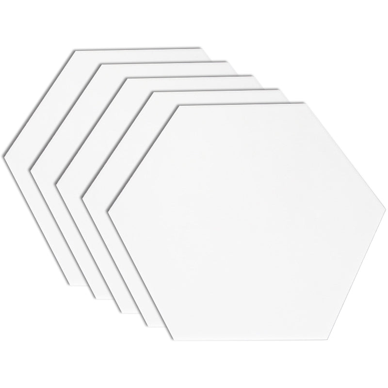Modern Style Waterproof Wall Tile Straight Edge Hexagon Wall Tile White Clearhalo 'Floor Tiles & Wall Tiles' 'floor_tiles_wall_tiles' 'Flooring 'Home Improvement' 'home_improvement' 'home_improvement_floor_tiles_wall_tiles' Walls and Ceiling' 7340080