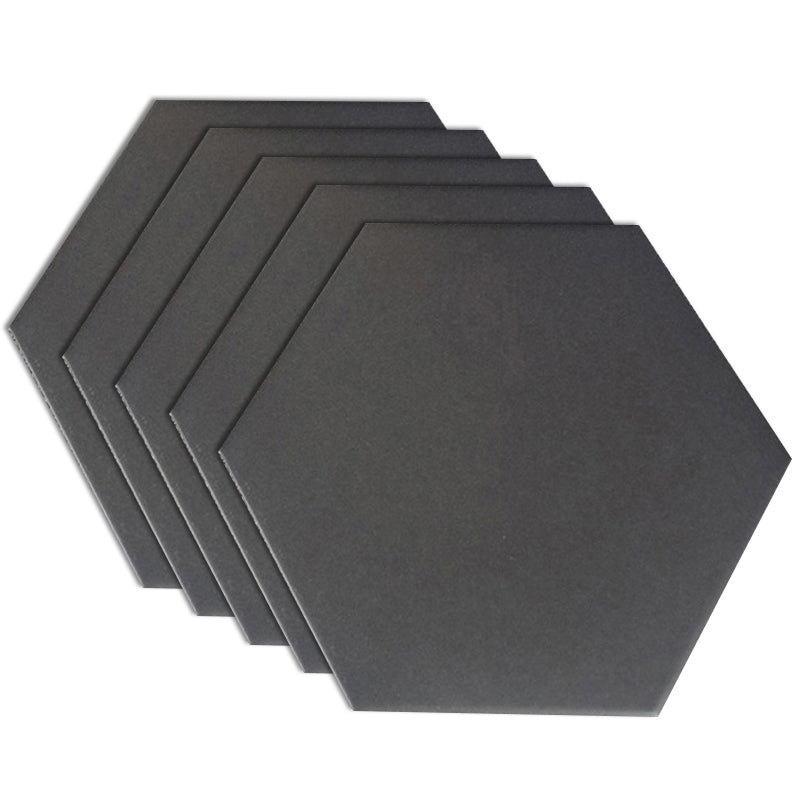 Modern Style Waterproof Wall Tile Straight Edge Hexagon Wall Tile Dark Gray Clearhalo 'Floor Tiles & Wall Tiles' 'floor_tiles_wall_tiles' 'Flooring 'Home Improvement' 'home_improvement' 'home_improvement_floor_tiles_wall_tiles' Walls and Ceiling' 7340083