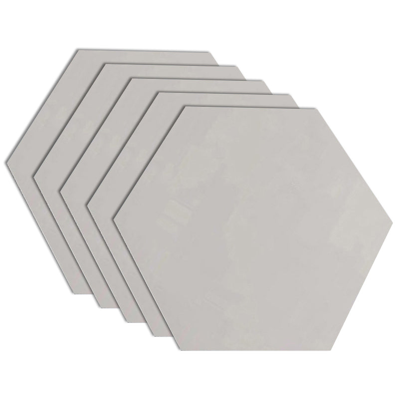 Modern Style Waterproof Wall Tile Straight Edge Hexagon Wall Tile Light Gray Clearhalo 'Floor Tiles & Wall Tiles' 'floor_tiles_wall_tiles' 'Flooring 'Home Improvement' 'home_improvement' 'home_improvement_floor_tiles_wall_tiles' Walls and Ceiling' 7340095