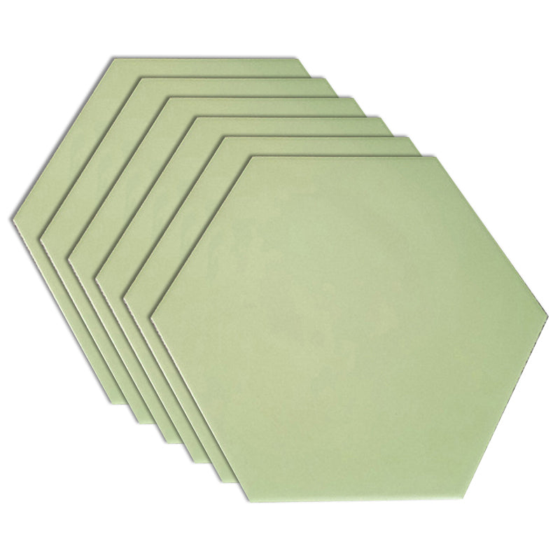 Modern Style Waterproof Wall Tile Straight Edge Hexagon Wall Tile Fruit Green Clearhalo 'Floor Tiles & Wall Tiles' 'floor_tiles_wall_tiles' 'Flooring 'Home Improvement' 'home_improvement' 'home_improvement_floor_tiles_wall_tiles' Walls and Ceiling' 7340097