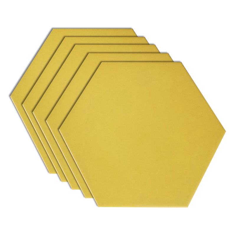 Modern Style Waterproof Wall Tile Straight Edge Hexagon Wall Tile Lemon Yellow Clearhalo 'Floor Tiles & Wall Tiles' 'floor_tiles_wall_tiles' 'Flooring 'Home Improvement' 'home_improvement' 'home_improvement_floor_tiles_wall_tiles' Walls and Ceiling' 7340098