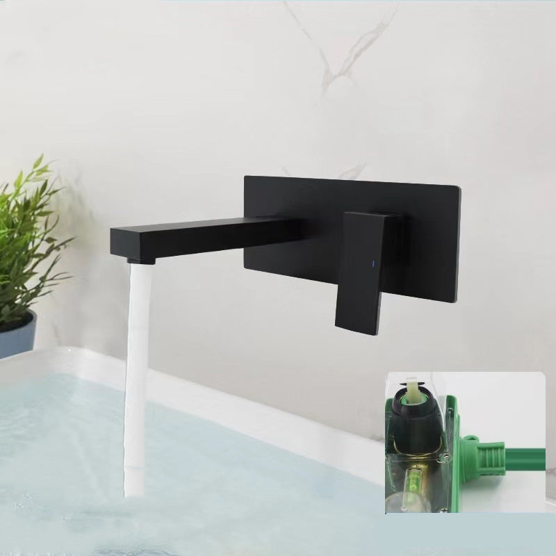 Contemporary Bathtub Faucet Wall Mounted Metal Bath Faucet Trim Clearhalo 'Bathroom Remodel & Bathroom Fixtures' 'Bathtub Faucets' 'bathtub_faucets' 'Home Improvement' 'home_improvement' 'home_improvement_bathtub_faucets' 7340748