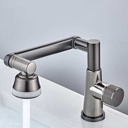 Knob Handle Wide Spread Bathroom Faucet Industrial Vanity Sink Faucet Clearhalo 'Bathroom Remodel & Bathroom Fixtures' 'Bathroom Sink Faucets' 'Bathroom Sinks & Faucet Components' 'bathroom_sink_faucets' 'Home Improvement' 'home_improvement' 'home_improvement_bathroom_sink_faucets' 7340803