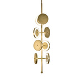 Postmodern Circle Hanging Light Metal 8-Light 23"/31.5" H Bedroom LED Ceiling Chandelier in Gold, White/Warm Light Clearhalo 'Ceiling Lights' 'Chandeliers' 'Modern Chandeliers' 'Modern' Lighting' 734185