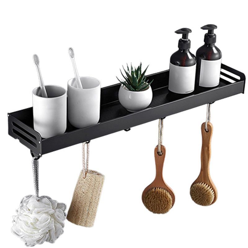 Matte Black Modern Bathroom Accessory Set, Set of 2, Bath Shelf Clearhalo 'Bathroom Hardware Sets' 'Bathroom Hardware' 'Bathroom Remodel & Bathroom Fixtures' 'bathroom_hardware_sets' 'Home Improvement' 'home_improvement' 'home_improvement_bathroom_hardware_sets' 7343602