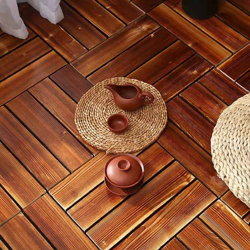 4-Slat Wood Floor Tiles Interlocking Installation Floor Board Tiles Clearhalo 'Home Improvement' 'home_improvement' 'home_improvement_outdoor_deck_tiles_planks' 'Outdoor Deck Tiles & Planks' 'Outdoor Flooring & Tile' 'Outdoor Remodel' 'outdoor_deck_tiles_planks' 7343951