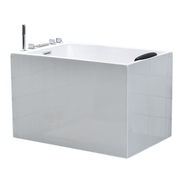 Back to Wall Bath Rectangular Antique Finish Soaking Modern Tub Clearhalo 'Bathroom Remodel & Bathroom Fixtures' 'Bathtubs' 'Home Improvement' 'home_improvement' 'home_improvement_bathtubs' 'Showers & Bathtubs' 7344537