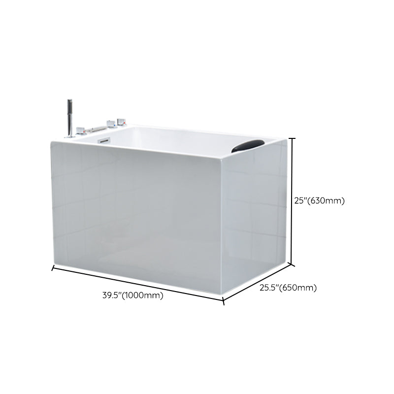 Back to Wall Bath Rectangular Antique Finish Soaking Modern Tub Clearhalo 'Bathroom Remodel & Bathroom Fixtures' 'Bathtubs' 'Home Improvement' 'home_improvement' 'home_improvement_bathtubs' 'Showers & Bathtubs' 7344545