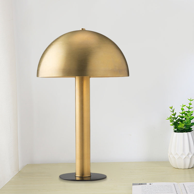Gold Finish Mushroom Night Table Light Post-Modern Iron Desk Lamp with Plug In Cord Gold Clearhalo 'Lamps' 'Table Lamps' Lighting' 734473