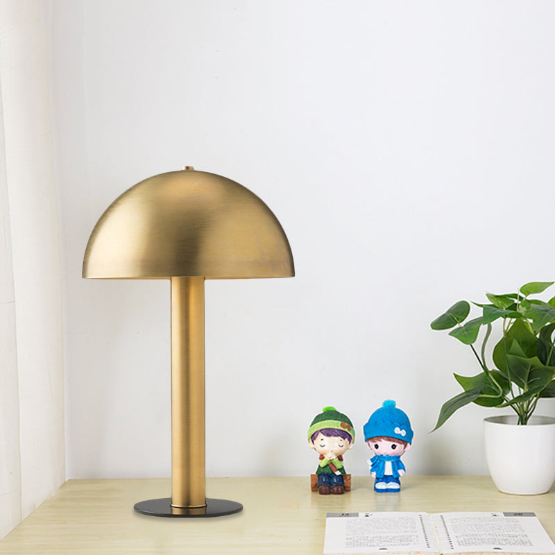 Gold Finish Mushroom Night Table Light Post-Modern Iron Desk Lamp with Plug In Cord Clearhalo 'Lamps' 'Table Lamps' Lighting' 734474