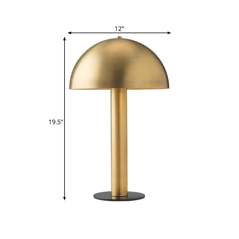 Gold Finish Mushroom Night Table Light Post-Modern Iron Desk Lamp with Plug In Cord Clearhalo 'Lamps' 'Table Lamps' Lighting' 734477