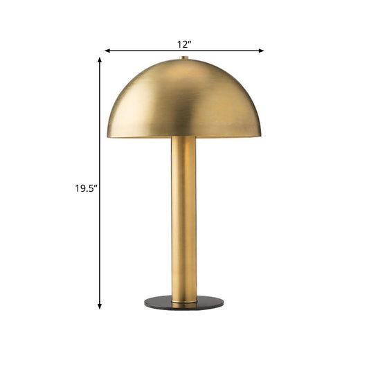 Gold Finish Mushroom Night Table Light Post-Modern Iron Desk Lamp with Plug In Cord Clearhalo 'Lamps' 'Table Lamps' Lighting' 734477