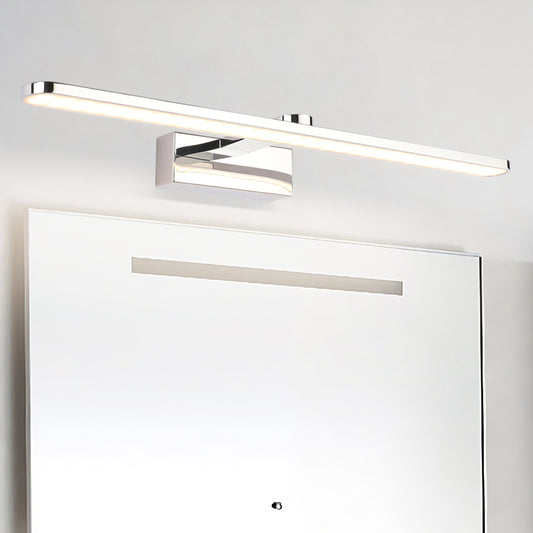 Elongated Acrylic Vanity Lighting Simple Style 16"/17"/23" L LED White Finish Wall Light Sconce for Bathroom in Warm/White Light White Clearhalo 'Modern wall lights' 'Modern' 'Vanity Lights' 'Wall Lights' Lighting' 734590