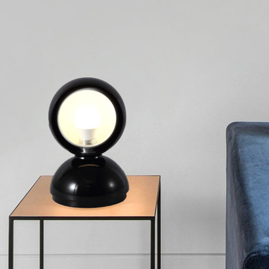 Black Finish Semicircle Table Lighting Minimalist 1 Head Metal Desk Lamp for Bedside Black Clearhalo 'Lamps' 'Table Lamps' Lighting' 734649