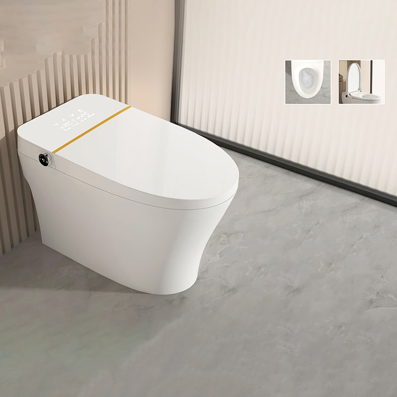 Minimalistic White Temperature Control Bidet Elongated Toilet Seat Bidet with Heated Seat Toilet Clearhalo 'Bathroom Remodel & Bathroom Fixtures' 'Bidets' 'Home Improvement' 'home_improvement' 'home_improvement_bidets' 'Toilets & Bidets' 7348238